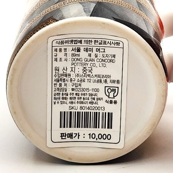 STARBUCKS SEOUL KOREA 2014 Rare Colorful Coffee ESPRESSO Cup DEMI Mug 3oz NWT - Picture 6 of 8